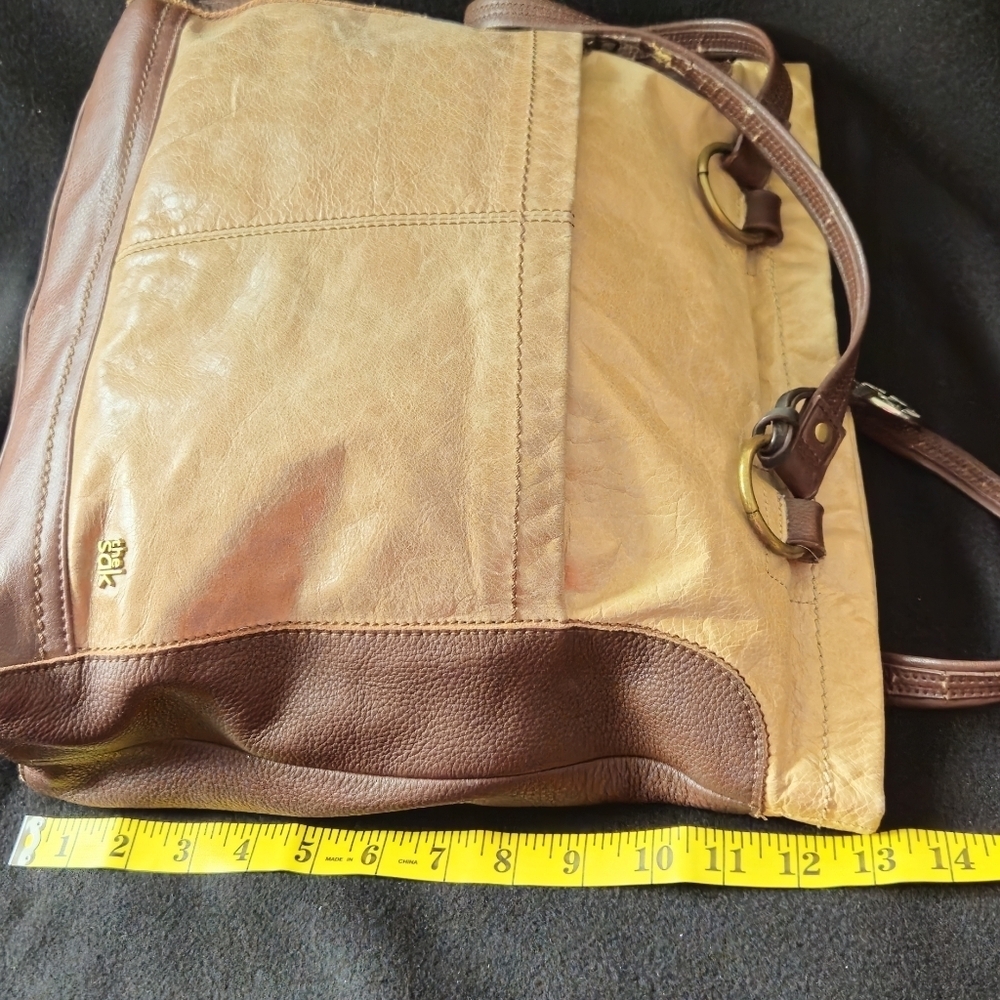 The Sak Iris Brown and Tan Leather Tote Bag - Picture 5 of 10